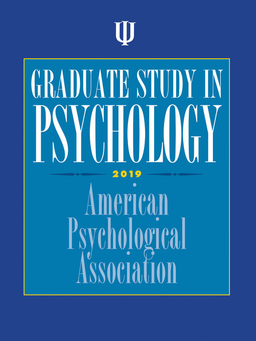 Title details for Graduate Study in Psychology by American Psychological Association - Available
